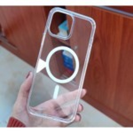 Husa Magsafe Acrylic two-in-one large hole magnetic shell pentru IP13 PRO 6.1 Transparenta