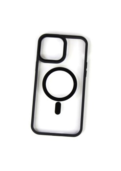 Husa MagSafe pentru Apple iPhone 12/ 12 Pro, Full Cover, Frosted Acrylic Color Big Hole, Magnetica, Incarcare Wireless, Flippy, Negru