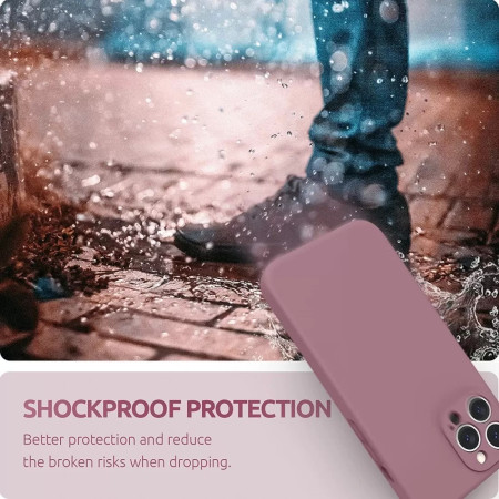 Husa protectie Flippy compatibila cu Apple iPhone 13 Liquid Silicone Mov