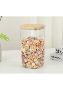 Container Borcan pentru Alimente, Flippy, din Plastic, 10 x 10 x 19 cm, 1.2l, Transparent