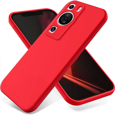 Husa de Protectie, Flippy, pentru Huawei P60 Pro, Liquid Silicon, cu Microfibra pe Interior, Protectie Antisoc, Compatibil Incarcare Wireless, Rosu