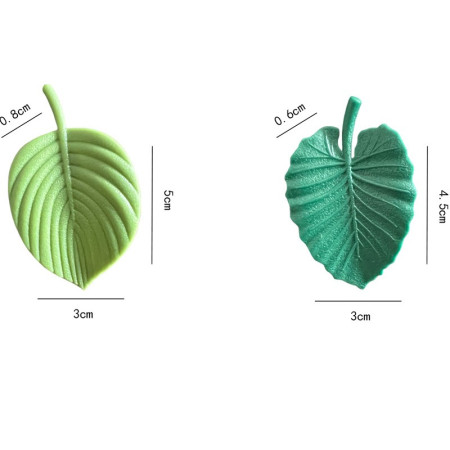 Set 4 Magneți Decorativi pentru Frigider, Design Natural cu Frunze, Fixare Puternică, Verde