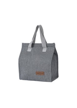 Geanta termoizolanta tip bento bag Flippy, camping cooler bag, Aluminiu, 22.5 x 13 cm, 3.3 L, gri