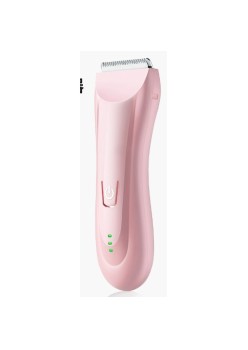 Masina De Tuns Bebelusi si Copii, Flippy, Lame Cermice si Inox, Fara Fir, Functie Anti Taiere, Silentios, 50 W, Rezistent la Apa, 2 Accesorii, Incarcator USB, Roz