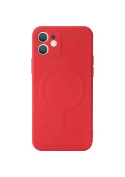 Husa protectie Flippy compatibila cu iPhone 14 Pro Max, Liquid MagSafe, ring-shaped, magnetica, Rosu