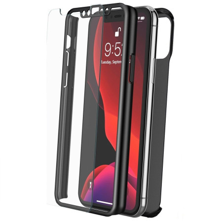 Husa de protectie Flippy compatibila cu Samsung Galaxy S21 Ultra Full Cover 360 Negru + Folie de protectie