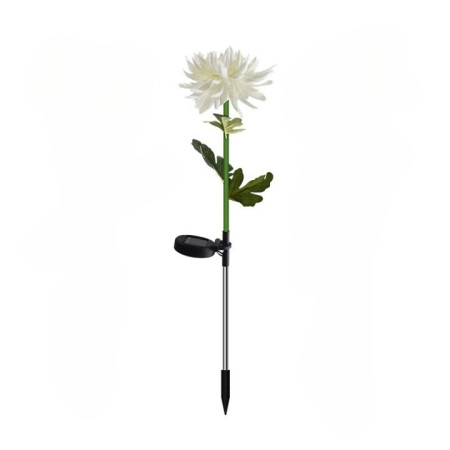 Lampă Solară LED pentru Grădină, Design Crizantemă, Iluminare Alb Cald, IP65, 80 cm