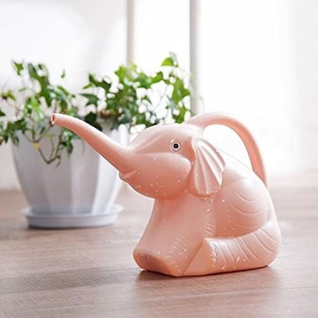 Stropitoare Copii în Formă de Elefant, 1.5L, Roz, Plastic Ușor, pentru Udat Plante, Interior și Grădină, 19.5x17x11.8 cm