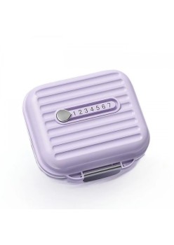 Cutie Medicamente, Flippy, Mov, 7 Compartimente, Portabila si Compacta, 7.8x7.2x3.5 cm, Ideala pentru Uzul Cotidian