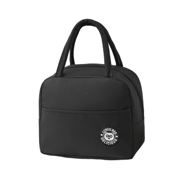 Geanta Termica pentru Pranz, Flippy, Multifunctionala, Compartimentata, Impermeabila, cu Manere, Buzunar Exterior, 22x14x19 cm, Negru