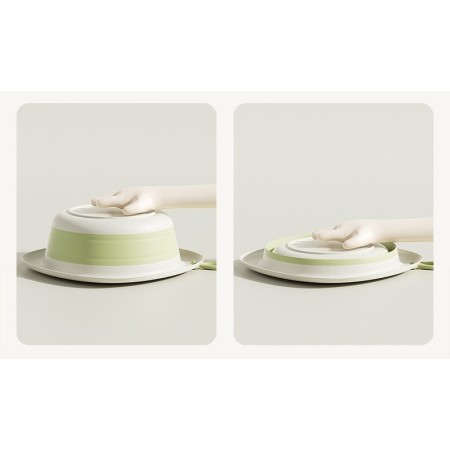 Cada Pliabila pentru Baie pentru Copii, Flippy, Cadita pentru Bebelusi, Model Romb cu Balon, Verde, 31.5x31.5x3.5 cm, 3L