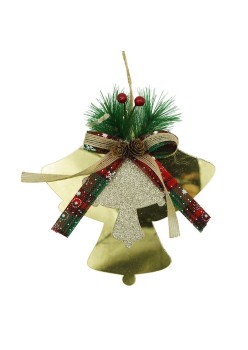 Ornament brad, Flippy, Clopotei, Auriu, Lucios, 16*17CM, Acril, Interior/ Exterior