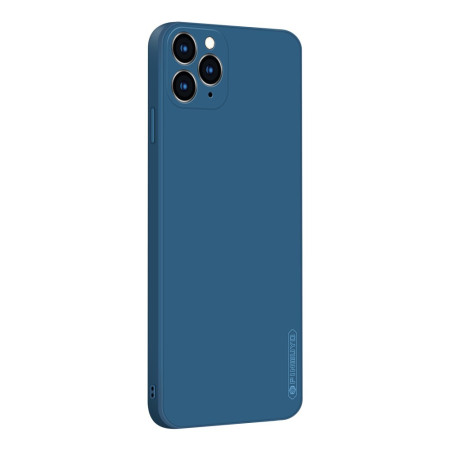 Husa protectie compatibila cu Apple iPhone 11 Pro Max Liquid Silicone Case Albastru inchis
