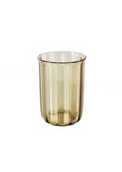 Cana de Apa pentru Clatit, Flippy, pentru Periuta de Dinti, 200 ml, 10.4 x 7.3 cm, Maro Transparent