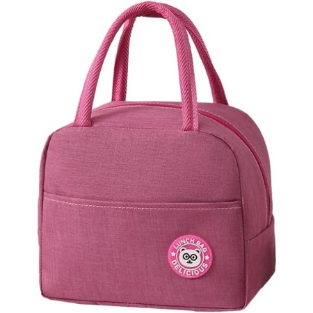 Geanta Termica pentru Pranz, Flippy, Multifunctionala, Compartimentata, Impermeabila, cu Manere, Buzunar Exterior, 22x14x19 cm, Roz