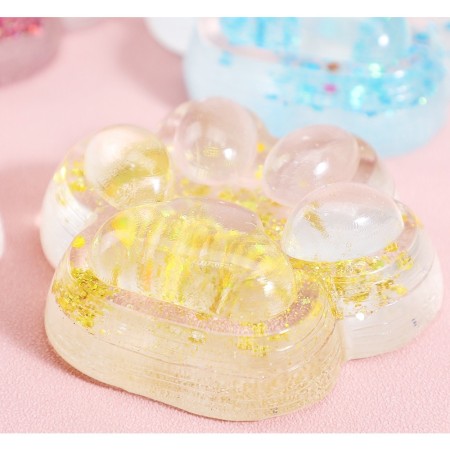 Jucarie Antistres Squishy, Flippy, Labuta de Pisica Pufoasa, cu Revenire Lenta, 7 x 6.5 cm, Model 270532, Multicolor