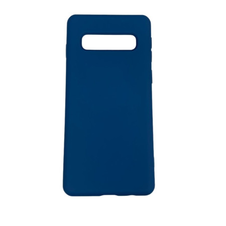 Husa protectie compatibila cu Samsung S10 Liquid Silicone Case Albastru inchis