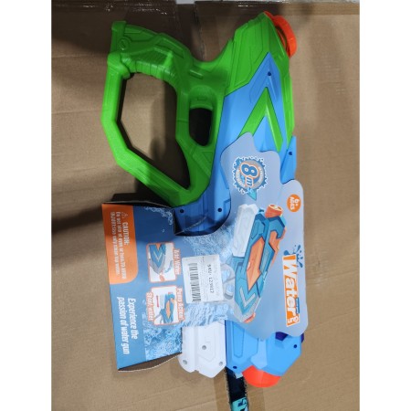 Pistol cu Apa pentru Copii, Flippy, Rezervor 900ml, Raza de Actiune 8m, 6ani+, 4 Duze, Verde