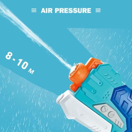 Pistol cu Apă pentru Copii și Adulți, 6+ ani, cu Rezervor Mare, Jet Puternic, 500ML, Albastru
