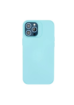 Husa Apple iPhone 14 Pro Max, Flippy, din Silicon Lichid, Interior din Microfibra, Lentile Fosforescente de Protectie Camera, Anti Amprenta, Rezistenta la Socuri, Bleu