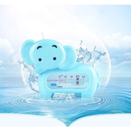 Termometru pentru Baie, Flippy, Plutitor, Rezistent la apa, Multifunctional, Model Elefant, 11.5x9x2 cm, Albastru