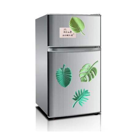 Set 4 Magneți Decorativi pentru Frigider, Design Natural cu Frunze, Fixare Puternică, Verde