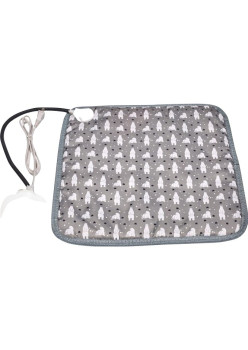 Patura electrica pentru animale de companie, perna pentru caini, 45 x 45 cm, 28 W, 9 trepte de reglaj perna pentru pisici, anti-alunecare, gri-European standard 230V timing; Width: 45X45cm