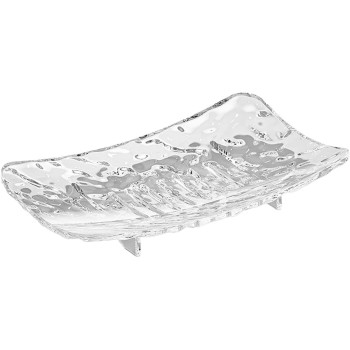 Savoniera din Plastic Flippy, 15 x 9 cm, cu Scurgere Apa, Design Modern, Transparent