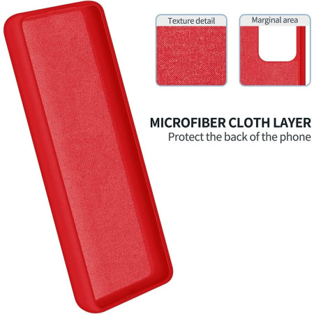 Husa de Protectie, Flippy, pentru Huawei P60 Pro, Liquid Silicon, cu Microfibra pe Interior, Protectie Antisoc, Compatibil Incarcare Wireless, Rosu
