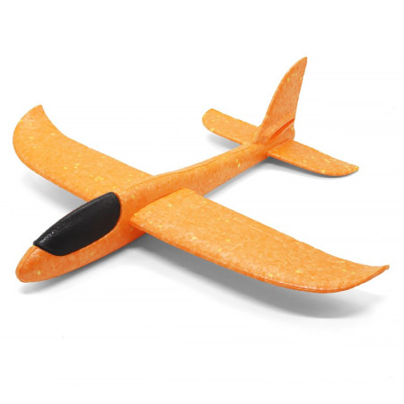Avion Planor Polistiren 47 cm Portocaliu – Jucarie Zburatoare Usoara pentru Copii
