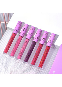 Set de Buze, KEVIN COCO, Violet Girl, 6 Lip Gloss-uri, 17 x 14.8 x 2.9 cm, Roz/Rosu/Mov