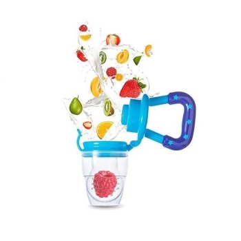 Suzeta pentru fructe si piure, diversificare alimentatie si dentitie, fara BPA, Albastra