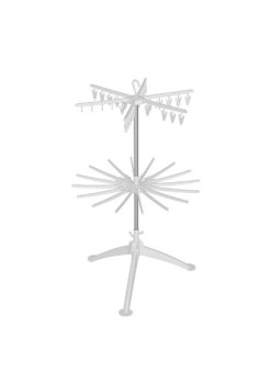 Uscator de Haine Multifunctional, Flippy, pentru Hainele de Bebelusi, Doua Straturi, Alb