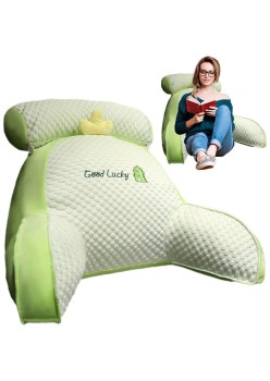 Pernă CozyDino, Spătar pentru Pat cu Suport Lombar, Material Moale din Plus, Model Dinozaur, 60x40 cm, Verde