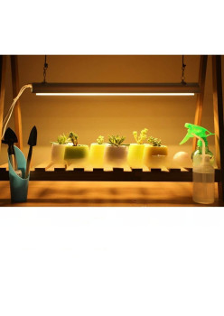 Lampa dubla pentru cresterea plantelor Flippy, 50 cm, T5, tehnologie LED, nu afecteaza plantele, potrivit pentru intregul ciclu de crestere, lumina alb calda