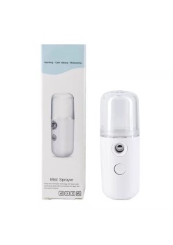 Spray de Hidratare Facială cu Tehnologie Nano, Flippy, Hidratare, Igienizare, Abur Rece, Încărcare USB, Capacitate 30 mL, 10cm, Alb