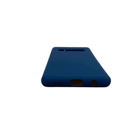 Husa protectie compatibila cu Samsung S10 Liquid Silicone Case Albastru inchis