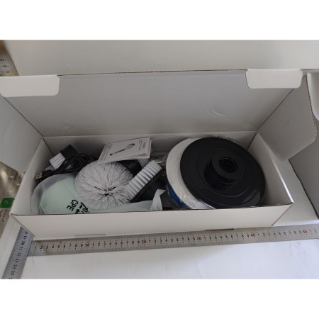Perie Electrica de Curatare, Flippy, pentru Gresie, Baie, Bucatarie, 25x20x9.5 cm, cu 9 Capete, Maner Extensibil Detasabil 84-127cm, Incarcare USB-Type C, Rotire 360 de Grade, 3000 mAh, Culoare: Verde