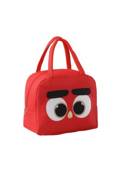 Geantă Frigorifică, Flippy, cu Desene Animat, Portabilă pentru Copii, de Prânz, din Pânză Oxford, 22x14x19 cm, Model Pasare, Rosu