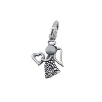 Pandantiv, Jolie Silver, Argint 925, Model Inger cu Inima, 1 g, 20x12 mm