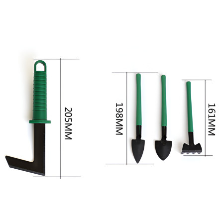 Set 12 Unelte de Grădină cu Cutie, pentru Plantare și Îngrijire Plante, PVC & Carton, 37x28 cm, Verde – Complet pentru Grădinari