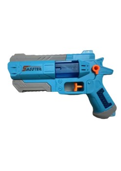 Pistol Manual cu Apa, Flippy, Jucarie Pistol cu Apa Sigur Pentru Copii, Design Nou S-Shooter Atractiv, 23 x 14.5 cm, Albastru