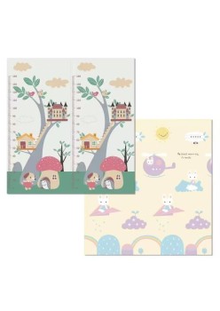 Covoraș de Joaca, Termic Model Casute in Copac si Iepurasi, Impermeabil, Antiderapant, cu 2 Fete, 1.8mx2mx1.5cm, pentru Fete si Baieti 