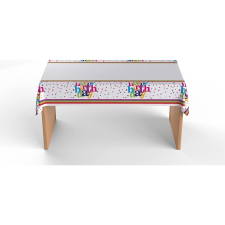 Fata de Masa Dreptunghiulara, Flippy, Colectia Happy Birthday, 180 x 108 cm, din Plastic PE, Impermeabila, Multicolor