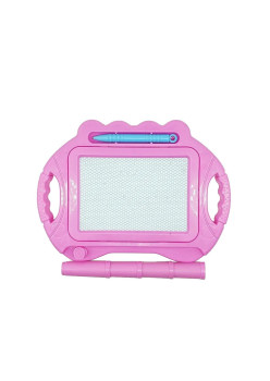 Tabla Magnetica pentru desen Flippy, Pix, forma dreptunghi, dimensiuni 23x17 cm, Dezvolta Creativitatea, cu picioare suport, Roz
