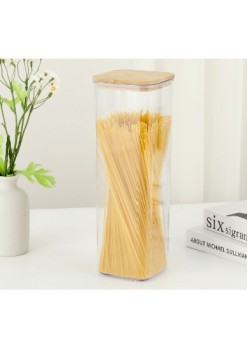 Container Borcan pentru Alimente, Flippy, din Plastic, 10 x 10 x 30 cm, 1.9l, Transparent