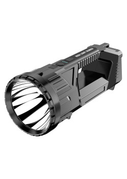 Lanterna LED, Flippy, Incarcare USB, Autonomie 8-24h, 2 Surse de Lumina, Principal si Lateral, Raza Maxima 100-200 m, COB, 5W, 23 x 10 x 10 cm, Negru