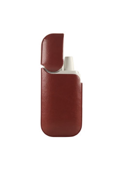 Husa Flippy pentru IQOS 2.4 Plus, Capac de Protectie, Anti Soc si Zgarieturi, din Piele Ecologica, 43 g, 12 x 6 x 2.5 cm, Maro