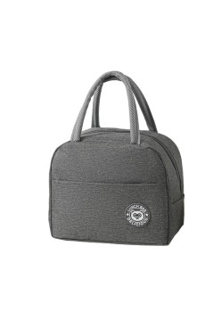 Geanta Termica pentru Pranz, Flippy, Multifunctionala, Compartimentata, Impermeabila, cu Manere, Buzunar Exterior, 22x14x19 cm, Gri