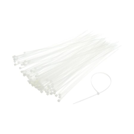 Coliere de Prindere (Șoricei) din Plastic,Set 100, 100x3 mm, Poliamidă PA66, Alb, Rezistență 8kg